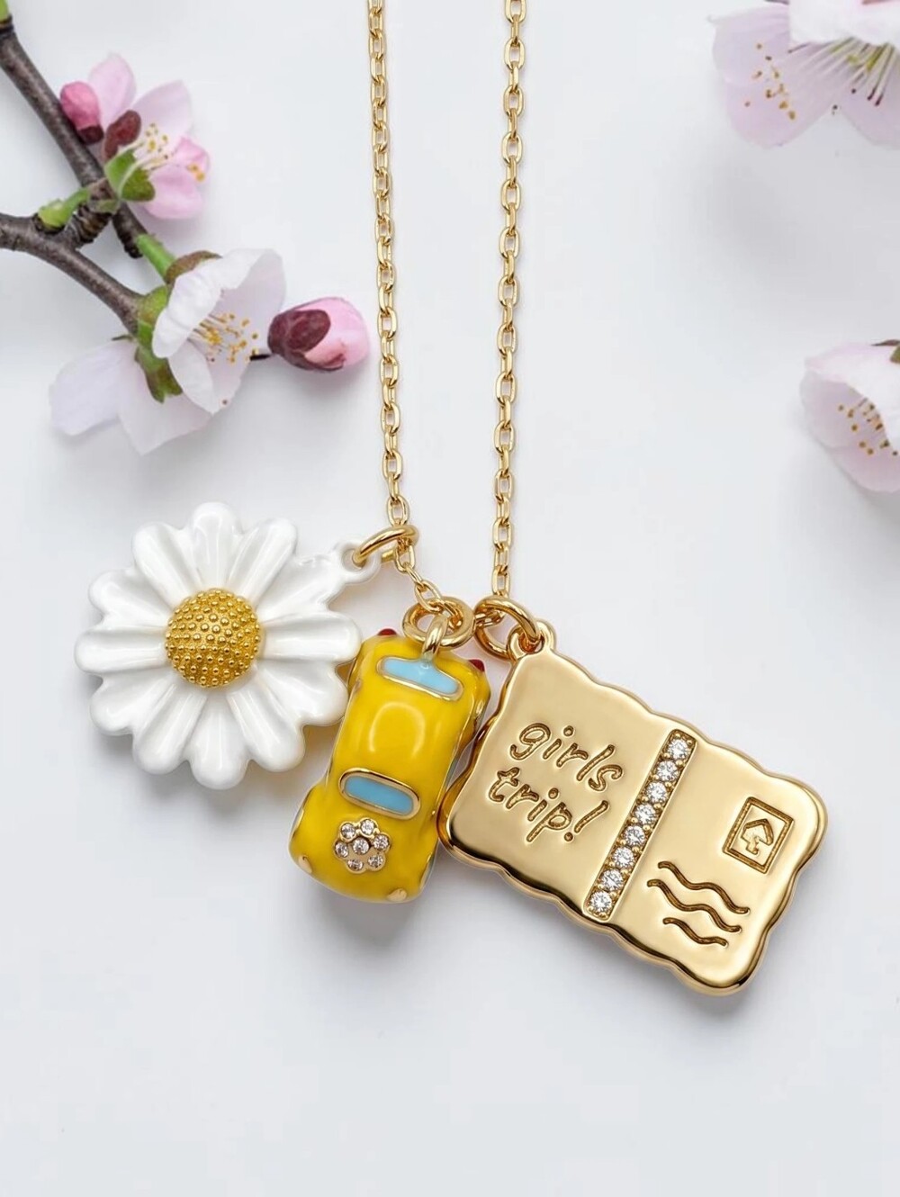 Kate Spade New York "Away We Go" Charm Necklace